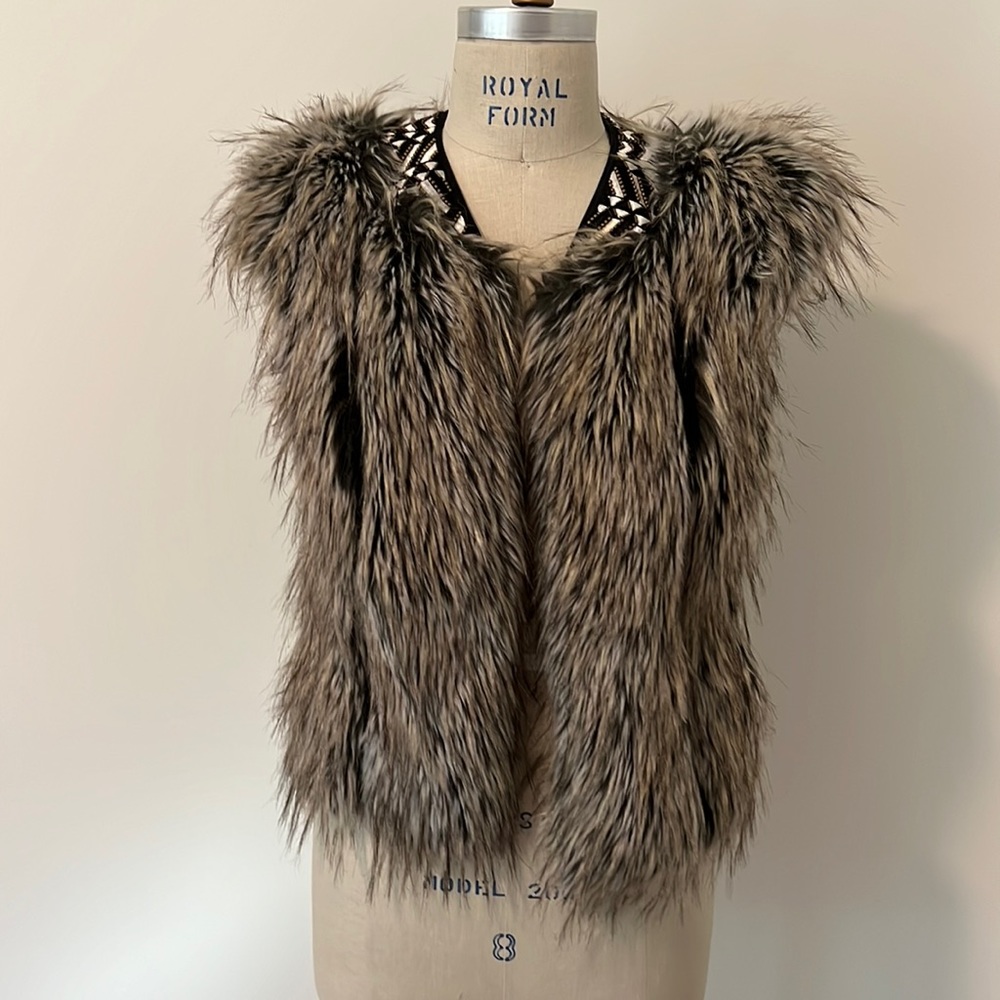 Cynthia Vincent Faux Fur Vest